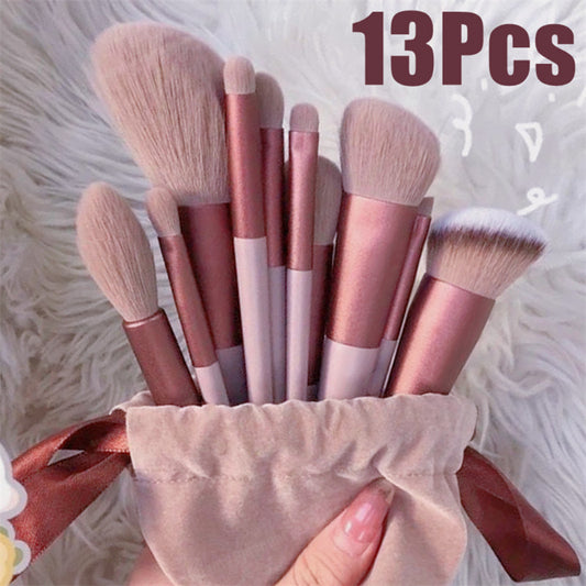 GlowKit 13-Pc Makeup Brushes – Essentials for Face & Eyes