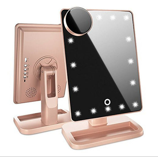 LumiTouch Makeup Mirror – LED Lights with Bluetooth Music