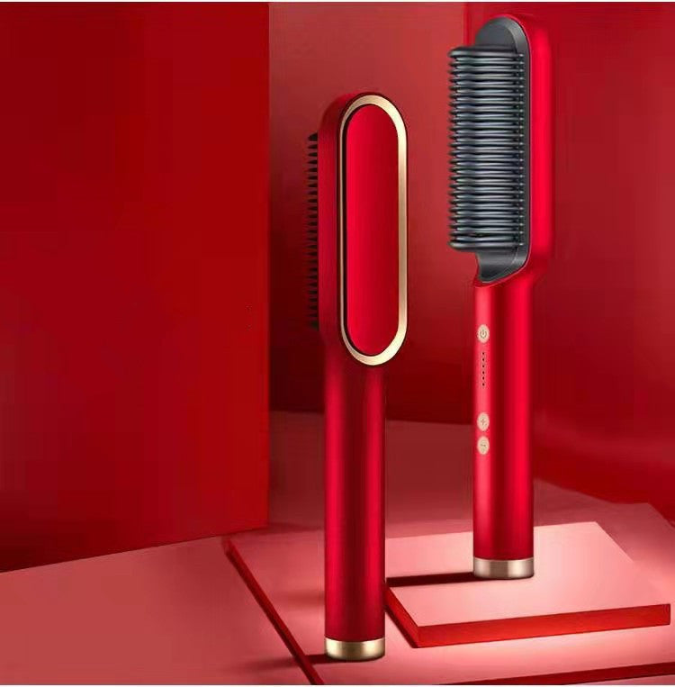 GlamBrush Dual Hair Styler – Straighten & Smooth