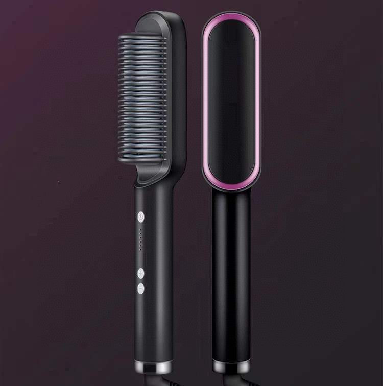 GlamBrush Dual Hair Styler – Straighten & Smooth