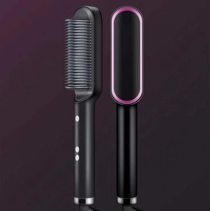 GlamBrush Dual Hair Styler – Straighten & Smooth