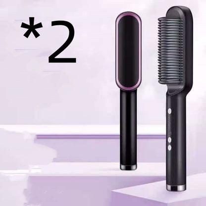 GlamBrush Dual Hair Styler – Straighten & Smooth