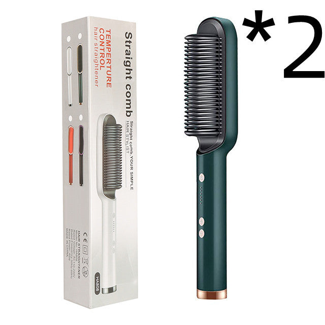 GlamBrush Dual Hair Styler – Straighten & Smooth