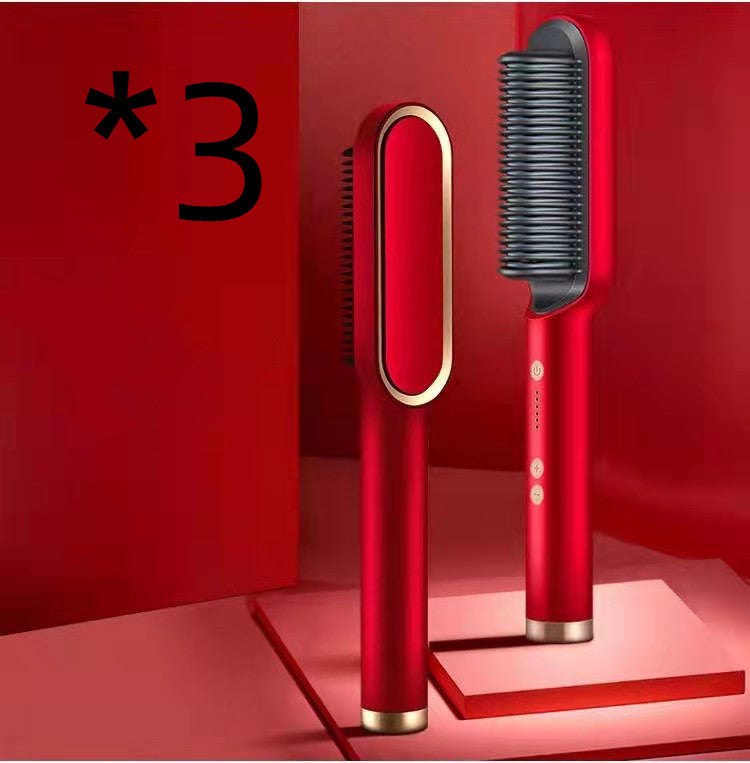GlamBrush Dual Hair Styler – Straighten & Smooth