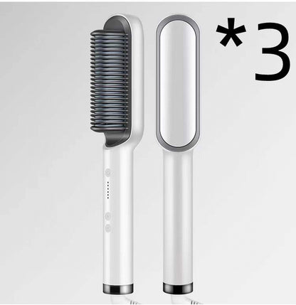 GlamBrush Dual Hair Styler – Straighten & Smooth