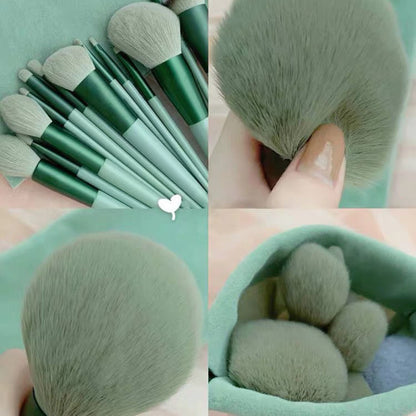 GlowKit 13-Pc Makeup Brushes – Essentials for Face & Eyes