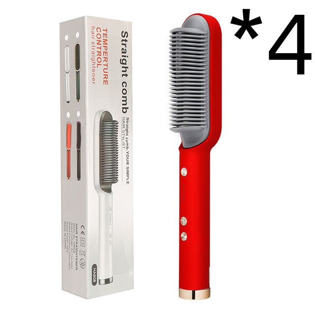 GlamBrush Dual Hair Styler – Straighten & Smooth