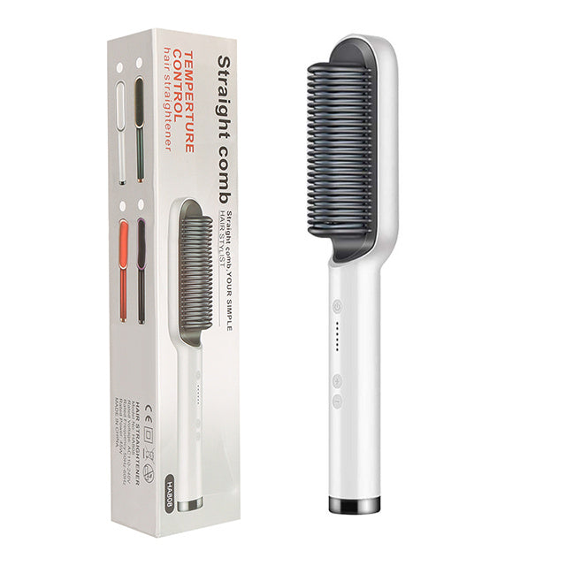 GlamBrush Dual Hair Styler – Straighten & Smooth
