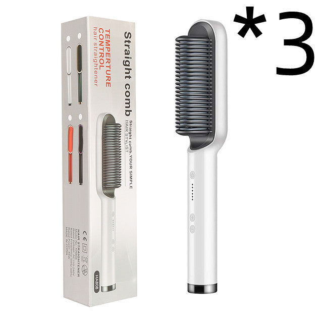 GlamBrush Dual Hair Styler – Straighten & Smooth