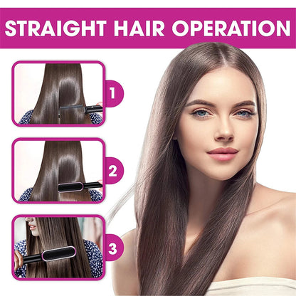 GlamBrush Dual Hair Styler – Straighten & Smooth