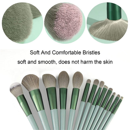 GlowKit 13-Pc Makeup Brushes – Essentials for Face & Eyes
