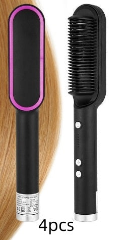 GlamBrush Dual Hair Styler – Straighten & Smooth