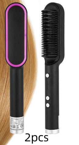 GlamBrush Dual Hair Styler – Straighten & Smooth