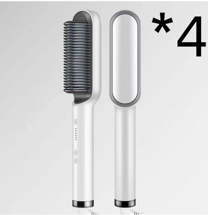 GlamBrush Dual Hair Styler – Straighten & Smooth