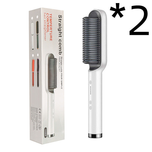 GlamBrush Dual Hair Styler – Straighten & Smooth