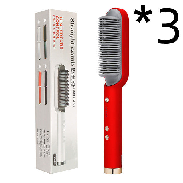 GlamBrush Dual Hair Styler – Straighten & Smooth